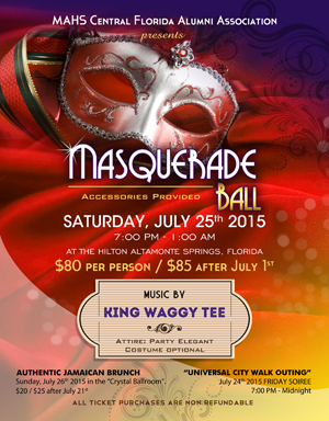 Masquerade Ball, July 2015, Mt. Alvernia High School Alumni Reunion